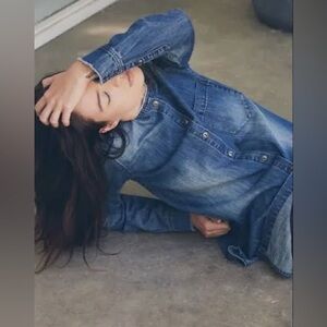 New Sandrine Rose X Free People Honored Original Demim Shirt/Dress